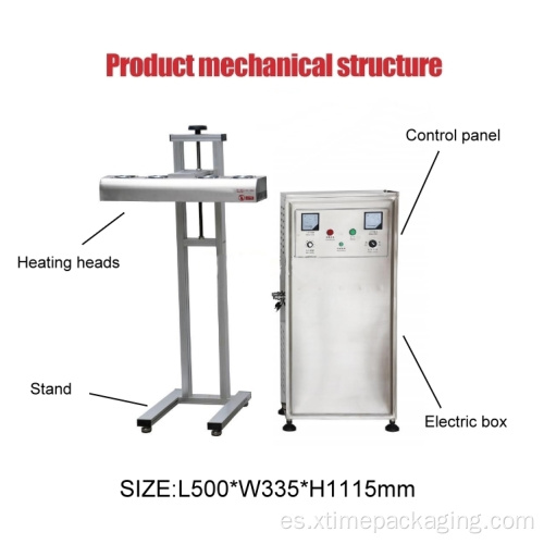 Sellador automático continuo por inducción electromagnética